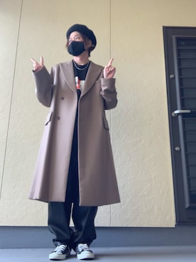 「新年一発目」｜「アイテム（アクセサリー）」を使った、moto miniさん（メンズ・171cm）の冬コーディネート