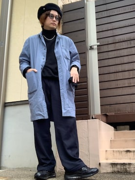 「ショップコート」｜「アイテム（アクセサリー）」を使った、moto miniさん（メンズ・171cm）の冬コーディネート