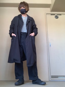 「TAKAHIROMIYASHITATheSoloIst.（タカヒロミヤシタザソロイスト）のアイテム（スニーカー）」を使った、moto miniさん（メンズ・171cm）の春コーディネート