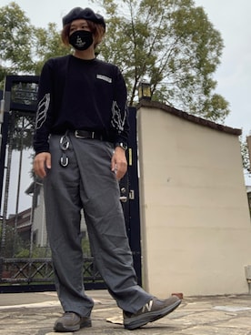 「nonnative（ノンネイティブ）のアイテム（ハンチング/ベレー帽）」を使った、moto miniさん（メンズ・171cm）の春コーディネート