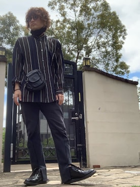 「OLD PARK（オールドパーク）のアイテム（パンツ）」を使った、moto miniさん（メンズ・171cm）の春コーディネート