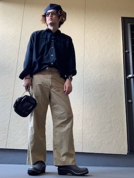 「nonnative（ノンネイティブ）のアイテム（ハンチング/ベレー帽）」を使った、moto miniさん（メンズ・171cm）の春コーディネート