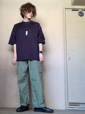 「CINOH（チノ）のアイテム」を使った、moto miniさん（メンズ・171cm）の夏コーディネート