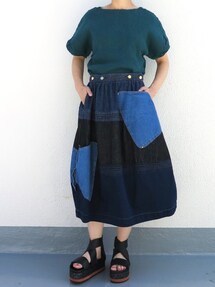 TSUMORI CHISATO ツモリチサト ミラクルエアデニムスカート TSUMORI CHISATO（ツモリチサト）の「S ﾐﾗｸﾙｴｱﾃﾞﾆﾑ（スカート）」 - WEAR
