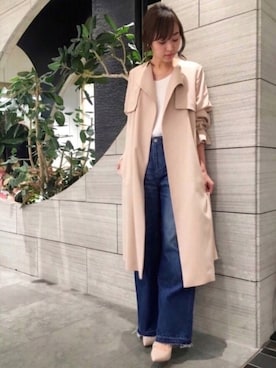 鐘ヶ江真由子さん（レディース・159cm）の春コーディネート