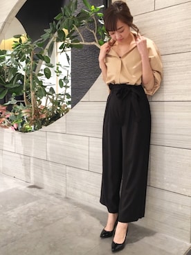 鐘ヶ江真由子さん（レディース・159cm）の春コーディネート