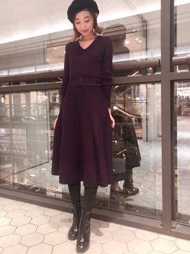 鐘ヶ江真由子さん（レディース・159cm）の秋コーディネート