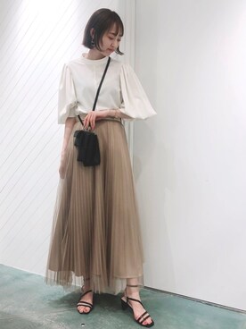 鐘ヶ江真由子さん（レディース・159cm）の春コーディネート