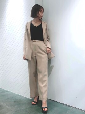 鐘ヶ江真由子さん（レディース・159cm）の春コーディネート