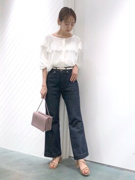 鐘ヶ江真由子さん（レディース・159cm）の春コーディネート