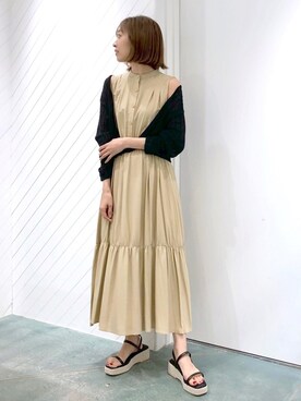 鐘ヶ江真由子さん(レディース・159cm)の春コーディネート