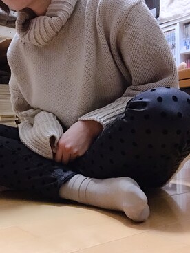 「JEANASIS（ジーナシス）のアイテム（ノーカラージャケット）」を使った、ommiさん（レディース・160cm）の冬コーディネート