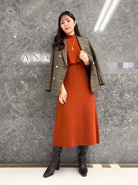 「ANAYI（アナイ）のアイテム」を使った、Genbaさん（レディース・168cm）の秋コーディネート