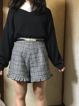 「one after another NICE CLAUP（ワンアフターアナザーナイスクラップ）のアイテム（アンサンブル）」を使った、はなさん（レディース・149cm）の冬コーディネート