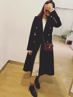 「Mo&Co.（モーアンドコー）のアイテム（ジャケット/アウター）」を使った、rebecca wenさん（レディース・169cm）の冬コーディネート