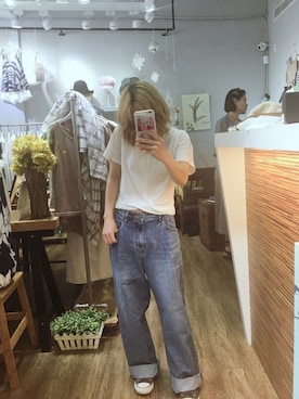 「SELECT.（セレクト）のアイテム」を使った、妤希さん（レディース・152cm）の夏コーディネート