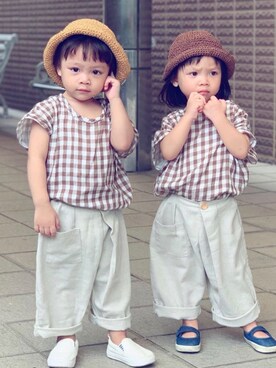 「COACH（コーチ）のアイテム（パンツ）」を使った、妤希さん（レディース・152cm）の夏コーディネート