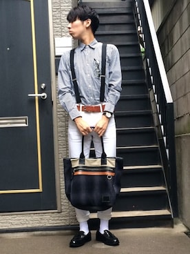 「ギンガムチェックシャツ」｜shinjiさん（メンズ・175cm・20代）の夏コーディネート