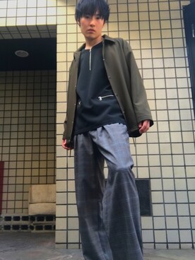 「STUDIOUS（ステュディオス）のアイテム（その他トップス）」を使った、しっちーさん（メンズ・170cm）の冬コーディネート