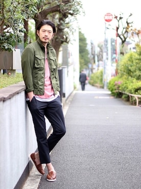 「glory crew（グローリークルー）のアイテム」を使った、shunsuke.Hさん（メンズ・182cm）の春コーディネート