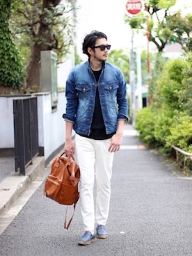 「ラトルトラップ」｜「アイテム（デニムジャケット）」を使った、shunsuke.Hさん（メンズ・182cm）の春コーディネート
