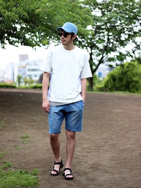 「アイテム（タンクトップ、グレー系）」を使った、shunsuke.Hさん（メンズ・182cm）の春コーディネート