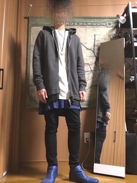 「NICOLAS&MARK（ニコラスアンドマーク）のアイテム」を使った、りぷぷさん（メンズ・175cm）の冬コーディネート