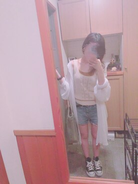 「8seconds（エイトセカンズ）のアイテム（バッグ）」を使った、ちーさん（レディース・155cm）の夏コーディネート