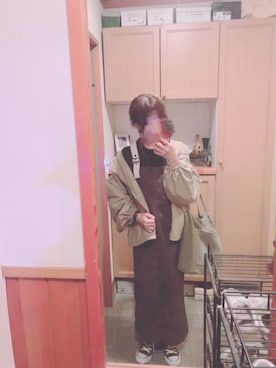 「8seconds（エイトセカンズ）のアイテム（バッグ）」を使った、ちーさん（レディース・155cm）の秋コーディネート