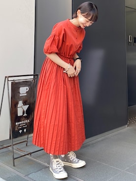 「チャックテイラー」｜「アイテム（ワンピース/ドレス）」を使った、いそまた あいさん（レディース・160cm）の夏コーディネート
