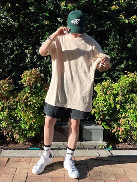 「キャップ女子」｜いそまた あいさん（レディース・160cm）の夏コーディネート