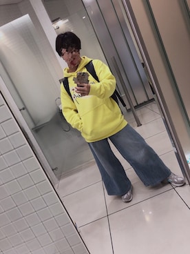 「MARC JACOBS（マークジェイコブス）のアイテム（パーカー）」を使った、NAOさん（レディース・149cm）の秋コーディネート