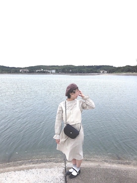 「大学生コーデ」｜「アイテム（ハンチング/ベレー帽）」を使った、NAOさん（レディース・149cm）の秋コーディネート
