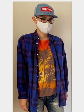 「SAINT LAURENT PARIS（サンローランパリ）のアイテム（Tシャツ/カットソー）」を使った、HIROさん（メンズ・170cm）の春コーディネート