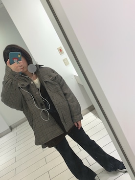 「KANGOL（カンゴール）のアイテム（その他アウター）」を使った、chiyさん（レディース・152cm）の冬コーディネート