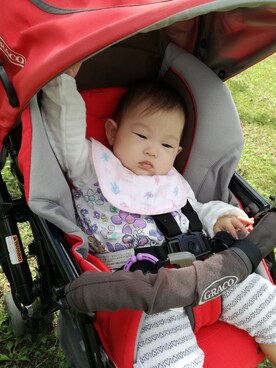 「Moujonjon（ムージョンジョン）のアイテム（その他パンツ）」を使った、hanaさん（キッズ・60cm）の秋コーディネート