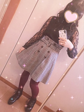 「アイテム（スカート）」を使った、は む 子さん（レディース・144cm）の冬コーディネート