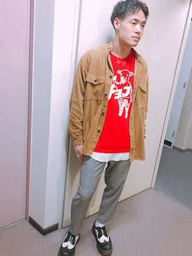 「アイテム（ピアス（両耳用））」を使った、ゆうきさん（メンズ・166cm・20代）の秋コーディネート
