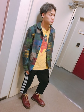 「Design Tshirts Store graniph（デザイン　ティーシャツ　ストア　グラニフ）のアイテム（ジャケット/アウター）」を使った、ゆうきさん（メンズ・166cm）の秋コーディネート
