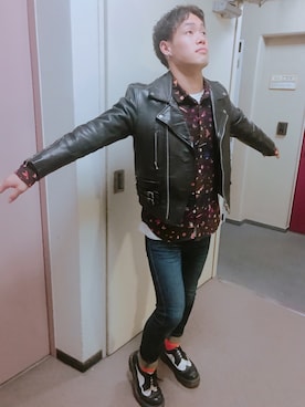 「アイテム（ピアス（両耳用））」を使った、ゆうきさん（メンズ・166cm・20代）の秋コーディネート