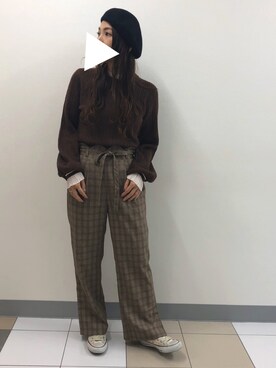 「Lattice（Lattice）のアイテム（アクセサリー）」を使った、RIHOさん（レディース・158cm）の秋コーディネート