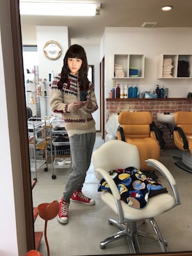 「赤コンバース」｜「アイテム（その他アウター）」を使った、田舎ヤンキーさん（メンズ・173cm）の冬コーディネート