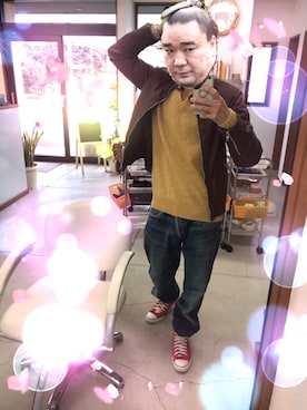 「馬」｜「アイテム（ジャケット/アウター）」を使った、田舎ヤンキーさん（メンズ・173cm）の秋コーディネート
