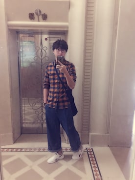 「BAGGU（バグー）のアイテム」を使った、Squall-Wongさん（メンズ・186cm）の秋コーディネート