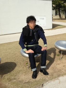 「アイテム（アクセサリー、ブルー系）」を使った、SAIさん（メンズ・178cm）の秋コーディネート