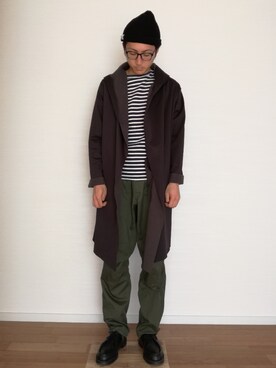「ナチュラル」｜「アイテム（その他アウター）」を使った、SAIさん（メンズ・178cm）の春コーディネート