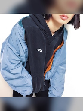 「MOUSSY（マウジー）のアイテム（ブルゾン）」を使った、ARISAさん（レディース・157cm）の春コーディネート