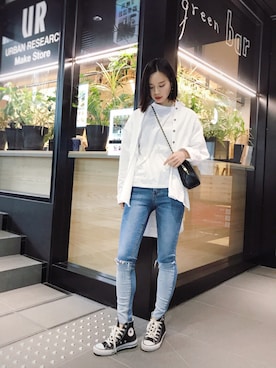 「730（ナナサンマル）のアイテム」を使った、ARISAさん（レディース・157cm）の春コーディネート