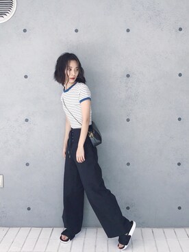 「730（ナナサンマル）のアイテム」を使った、ARISAさん（レディース・157cm）の夏コーディネート