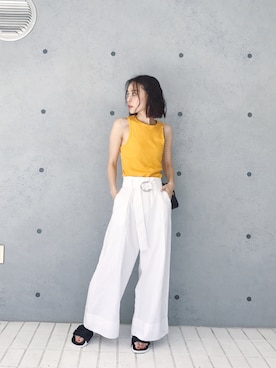 「730（ナナサンマル）のアイテム」を使った、ARISAさん（レディース・157cm）の夏コーディネート